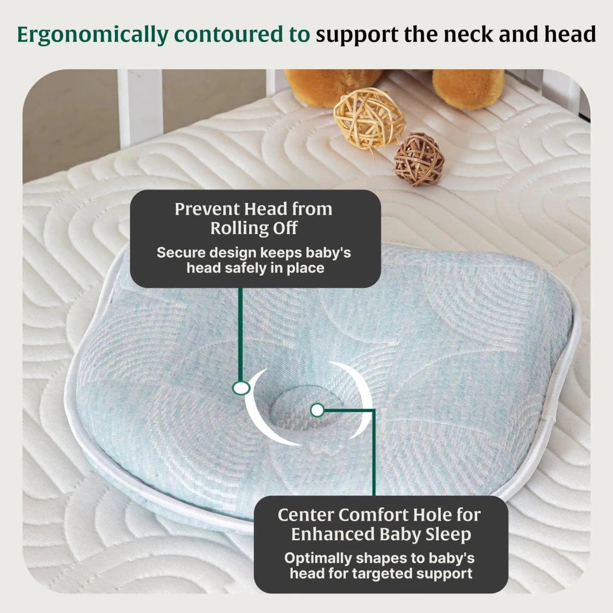 Cradle Cloud Baby Pillow - Baby - 0 - 12 Months - Pillow - The White Willow