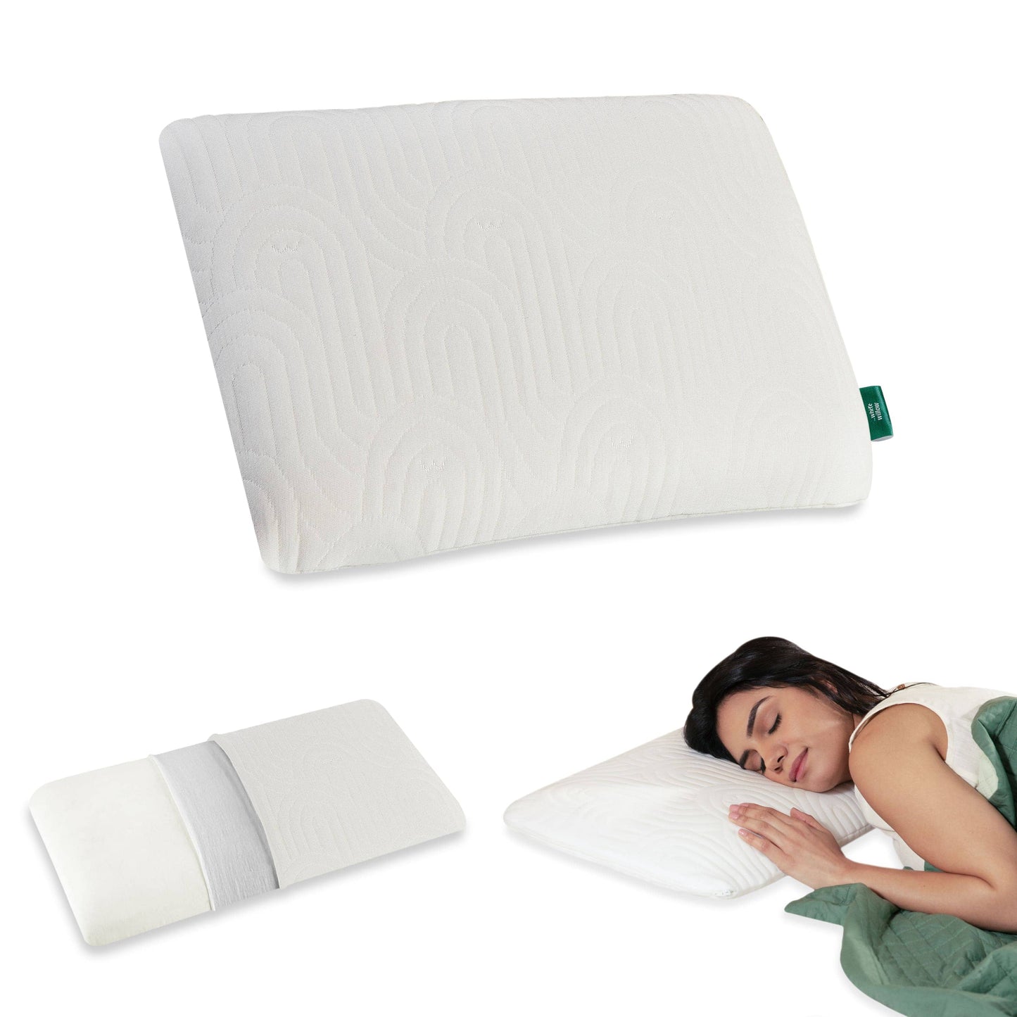 Cypress - Memory Foam Pillow - Regular - Medium Firm Regular Pillow The White Willow Ultra Slim 1.5"H King 24x16 Pack of 1 Multi