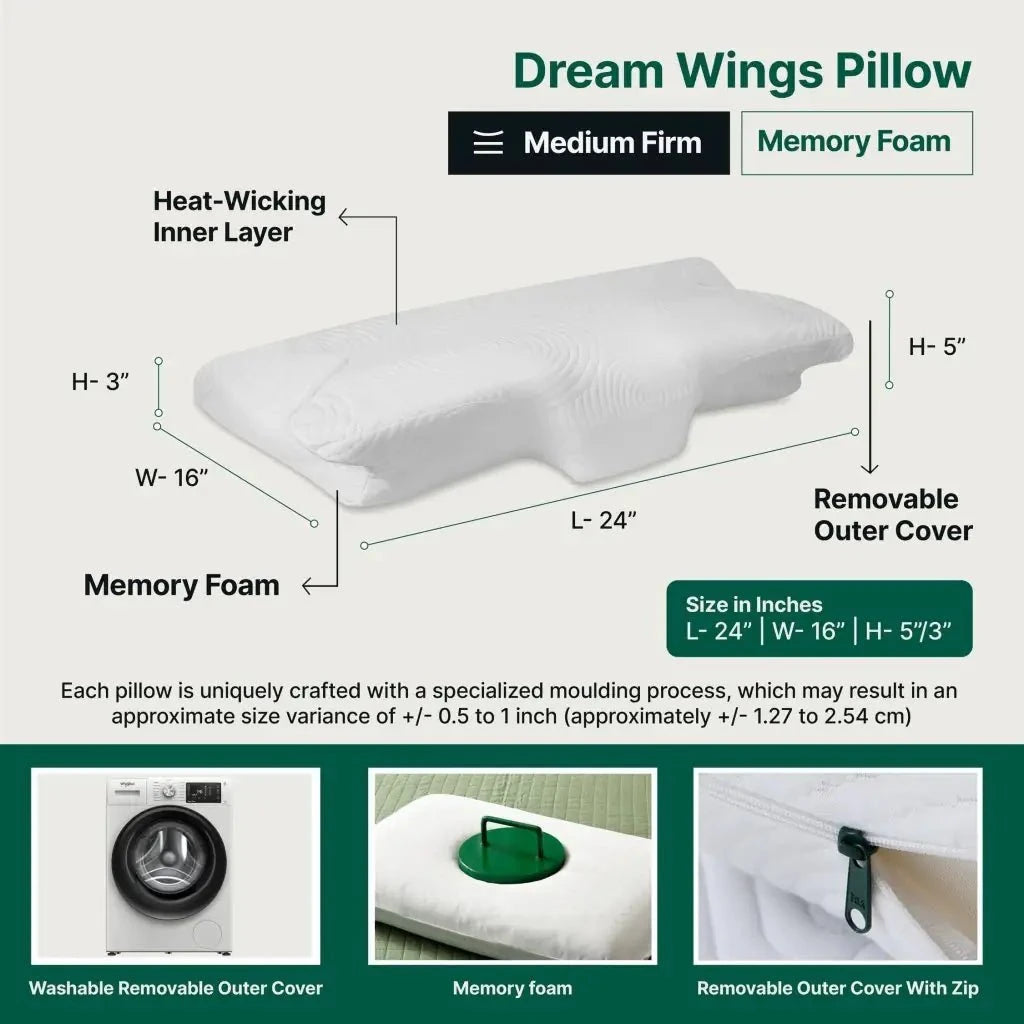 Dream Wings Butterfly Shoulder Support Pillow Contour Pillow The White Willow 