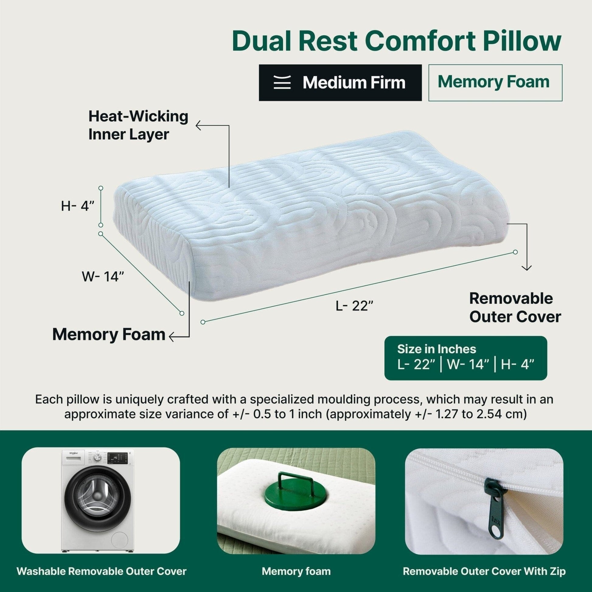 DualRest Side & Back Support Contour Pillow - Contour Pillow - The White Willow