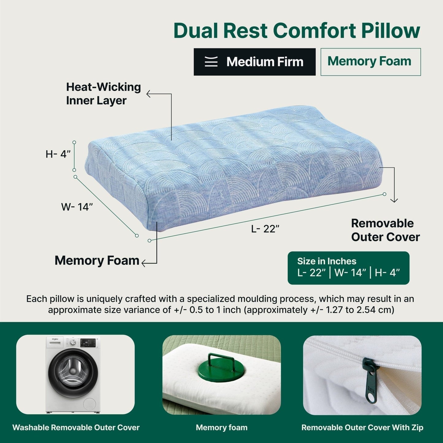 DualRest Side & Back Support Contour Pillow - Contour Pillow - The White Willow