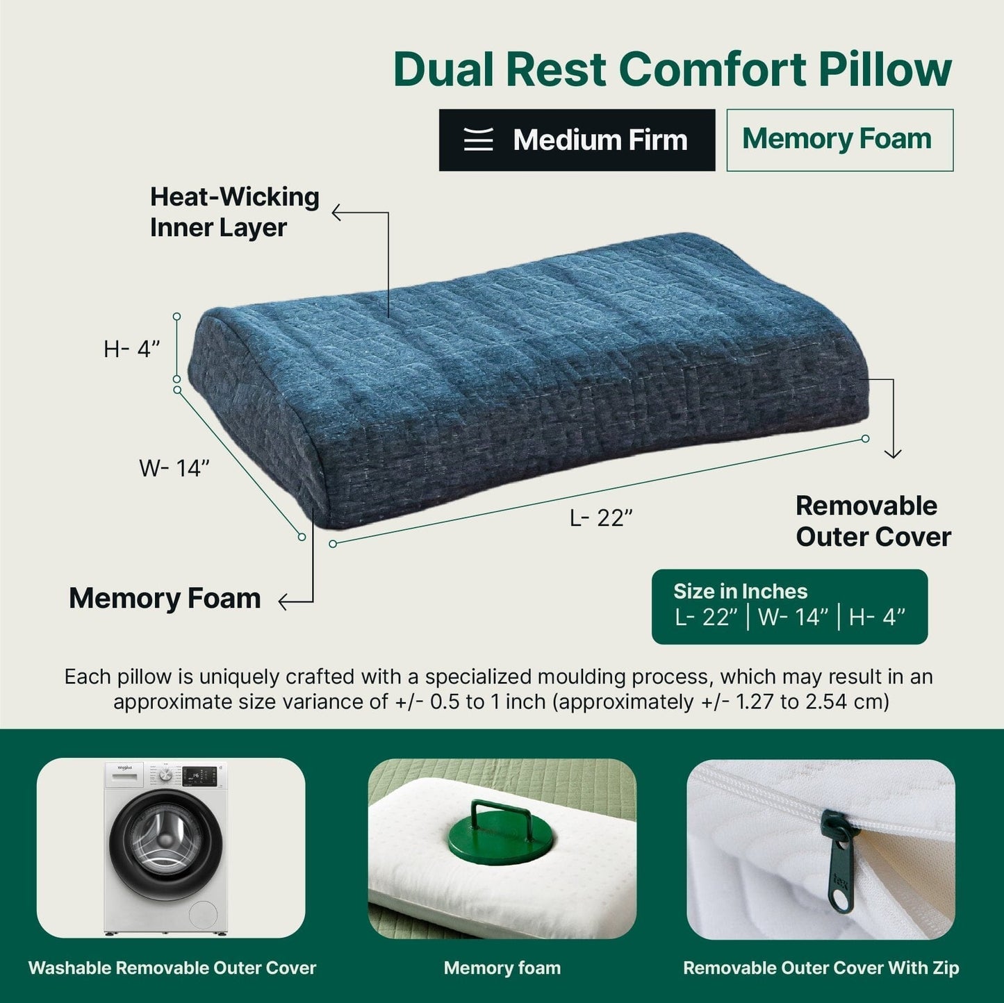 DualRest Side & Back Support Contour Pillow - Contour Pillow - The White Willow