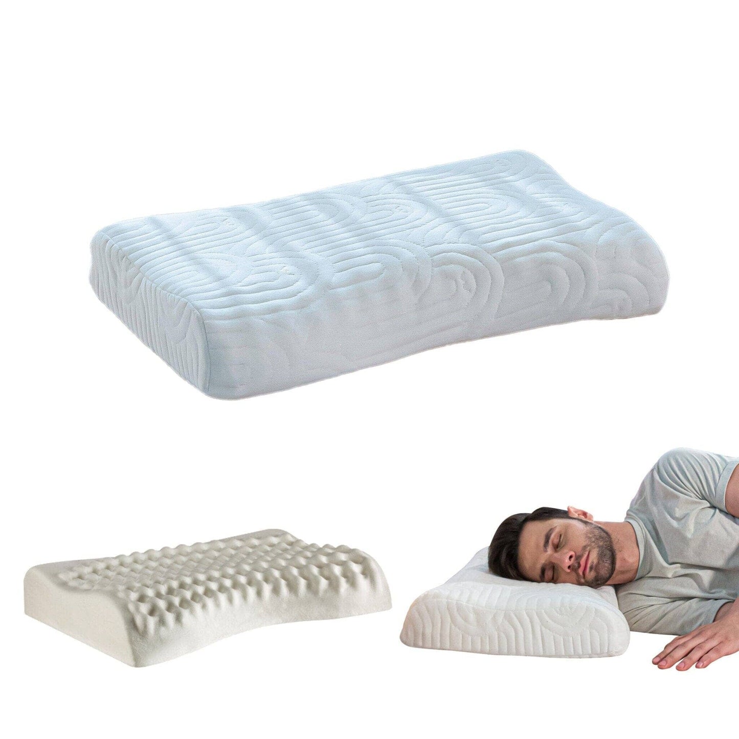 DualRest Side & Back Support Contour Pillow Contour Pillow The White Willow Creamy Calm 