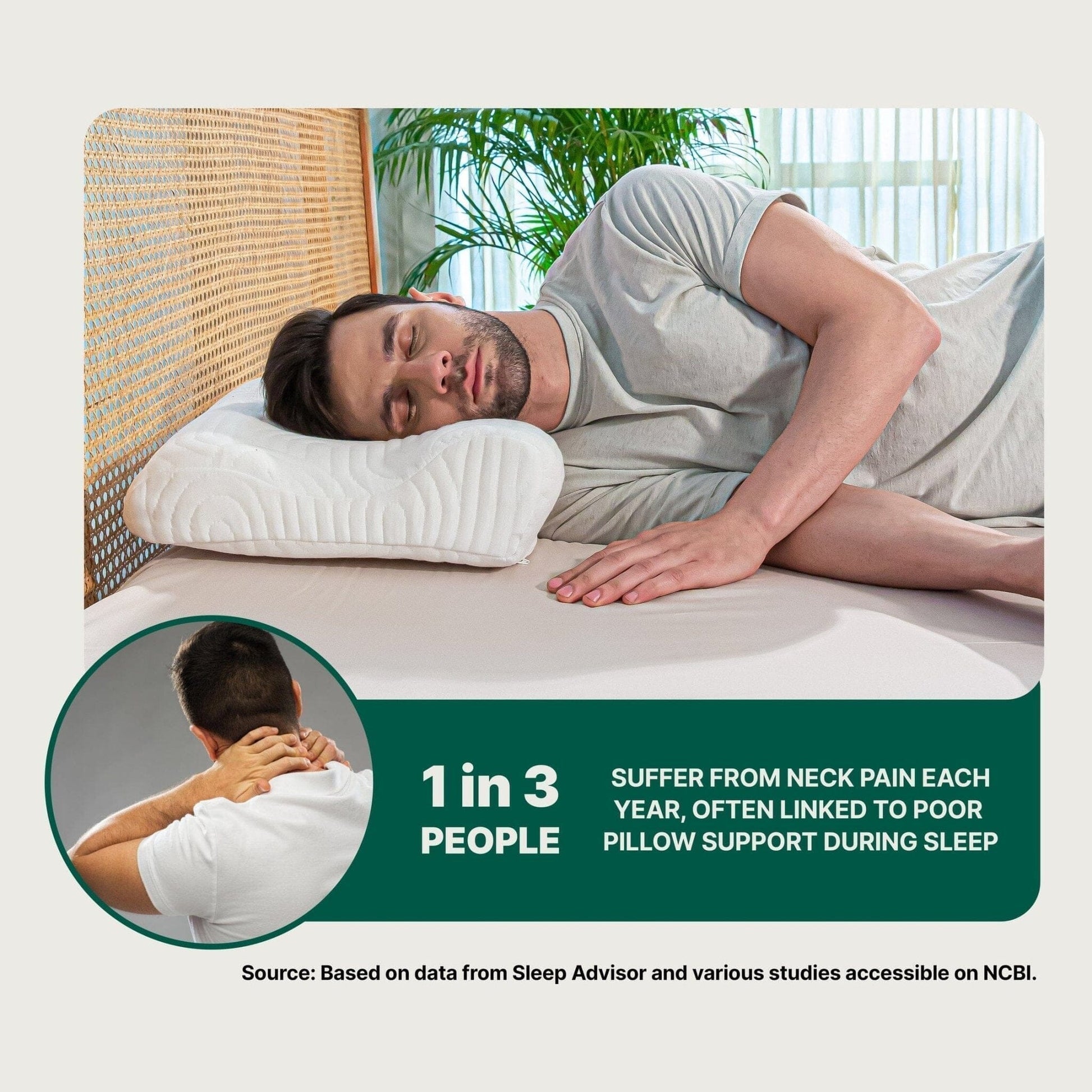 EaseAlign Neck Alignment Pillow - Contour Pillow - The White Willow