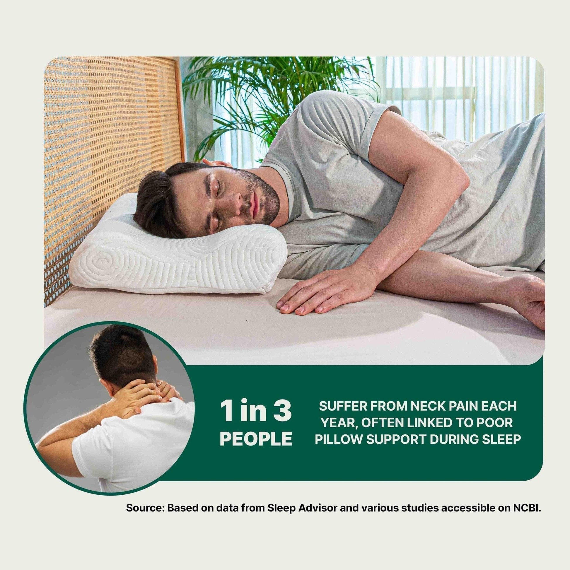 EaseAlign Neck Alignment Pillow - Contour Pillow - The White Willow