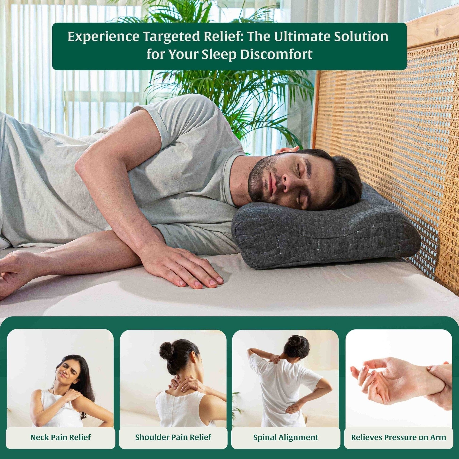 EaseAlign Neck Alignment Pillow - Contour Pillow - The White Willow