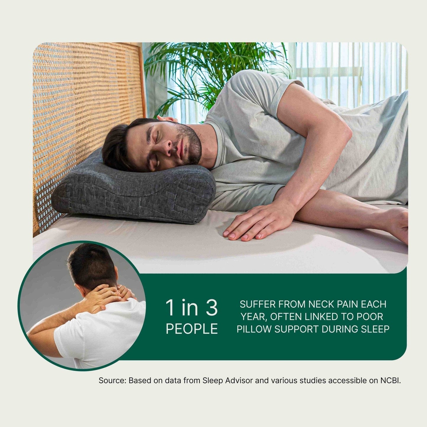 EaseAlign Neck Alignment Pillow - Contour Pillow - The White Willow