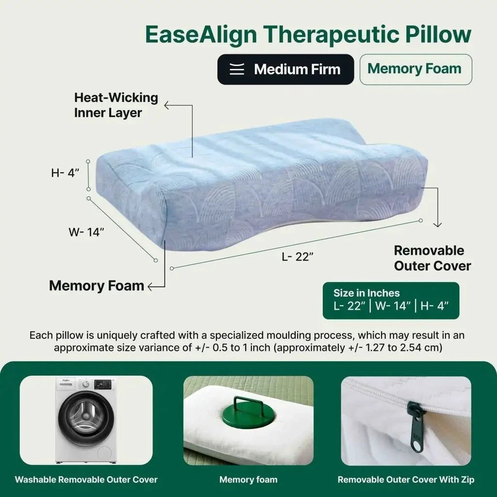 EaseAlign Neck Alignment Pillow Contour Pillow The White Willow 