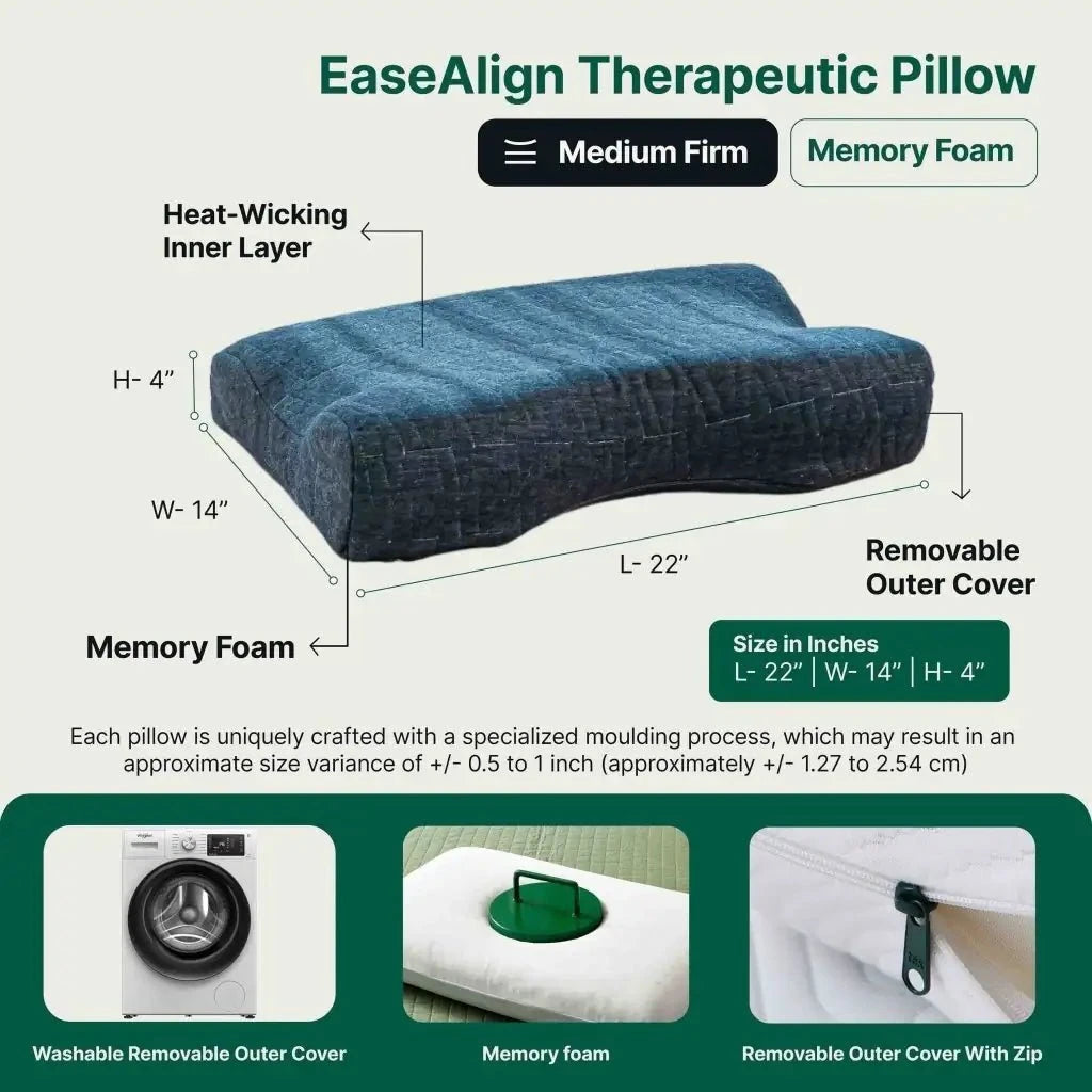 EaseAlign Neck Alignment Pillow Contour Pillow The White Willow 