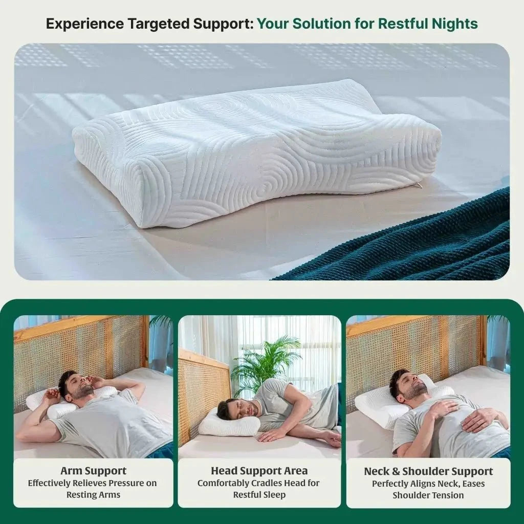 EaseAlign Neck Alignment Pillow Contour Pillow The White Willow 