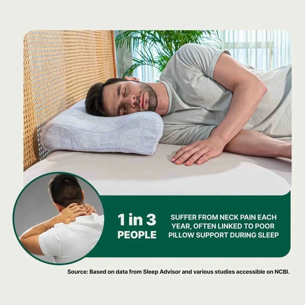 EaseAlign Neck Alignment Pillow Contour Pillow The White Willow 