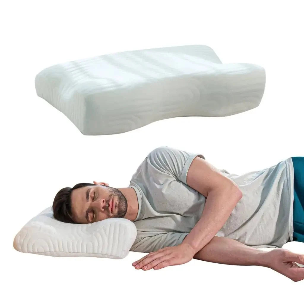 EaseAlign Neck Alignment Pillow Contour Pillow The White Willow Creamy Calm 