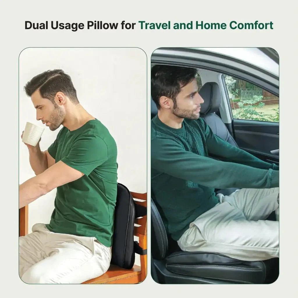 EaseFlex Comfort Duo- SlimEase Back Cushion & PoshRest Square Seat Pad Combo-Back-Seat The White Willow 