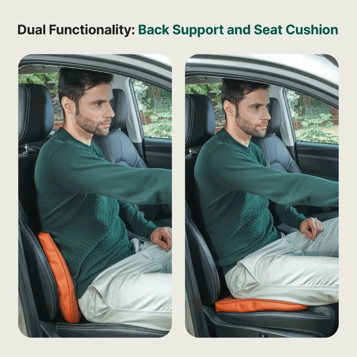 EaseOn-The-Go Travel Pillow Lumbar Back Support The White Willow 