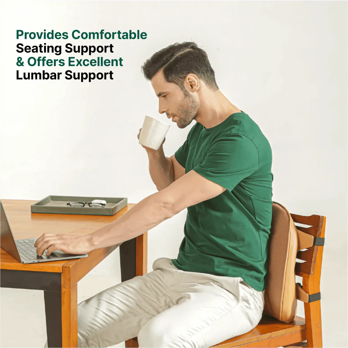 EaseOn - The - Go Travel Pillow - Lumbar Back Support - The White Willow