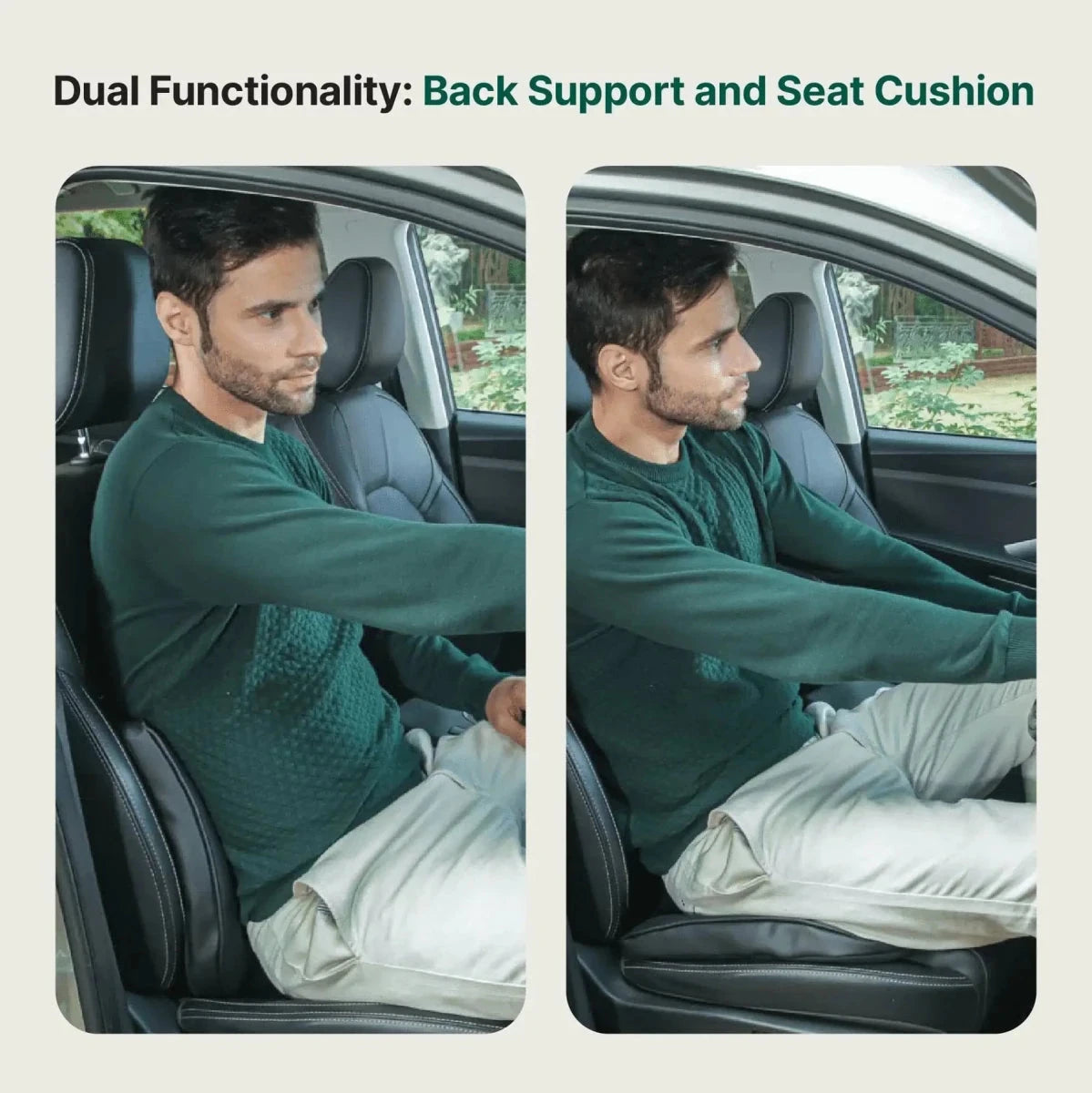 EaseOn-The-Go Travel Pillow Lumbar Back Support The White Willow 