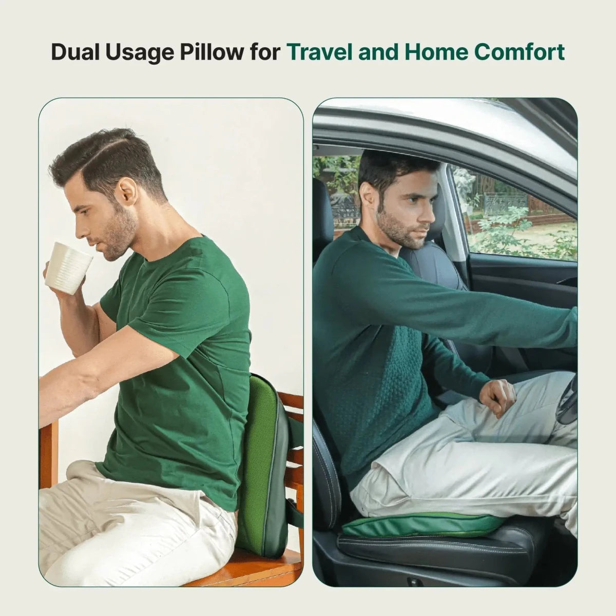 EaseOn - The - Go Travel Pillow - Lumbar Back Support - The White Willow