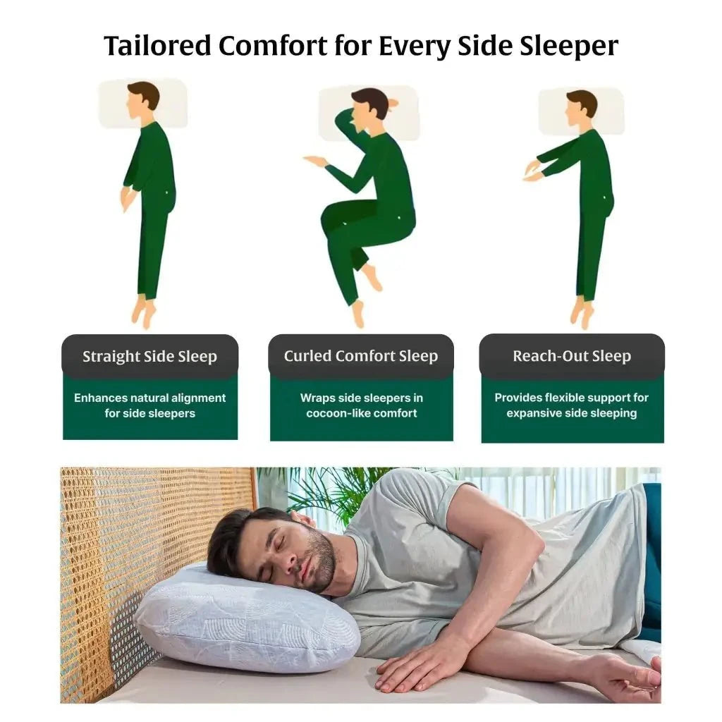 Eclipse Neck Comfort Pillow Contour Pillow The White Willow 