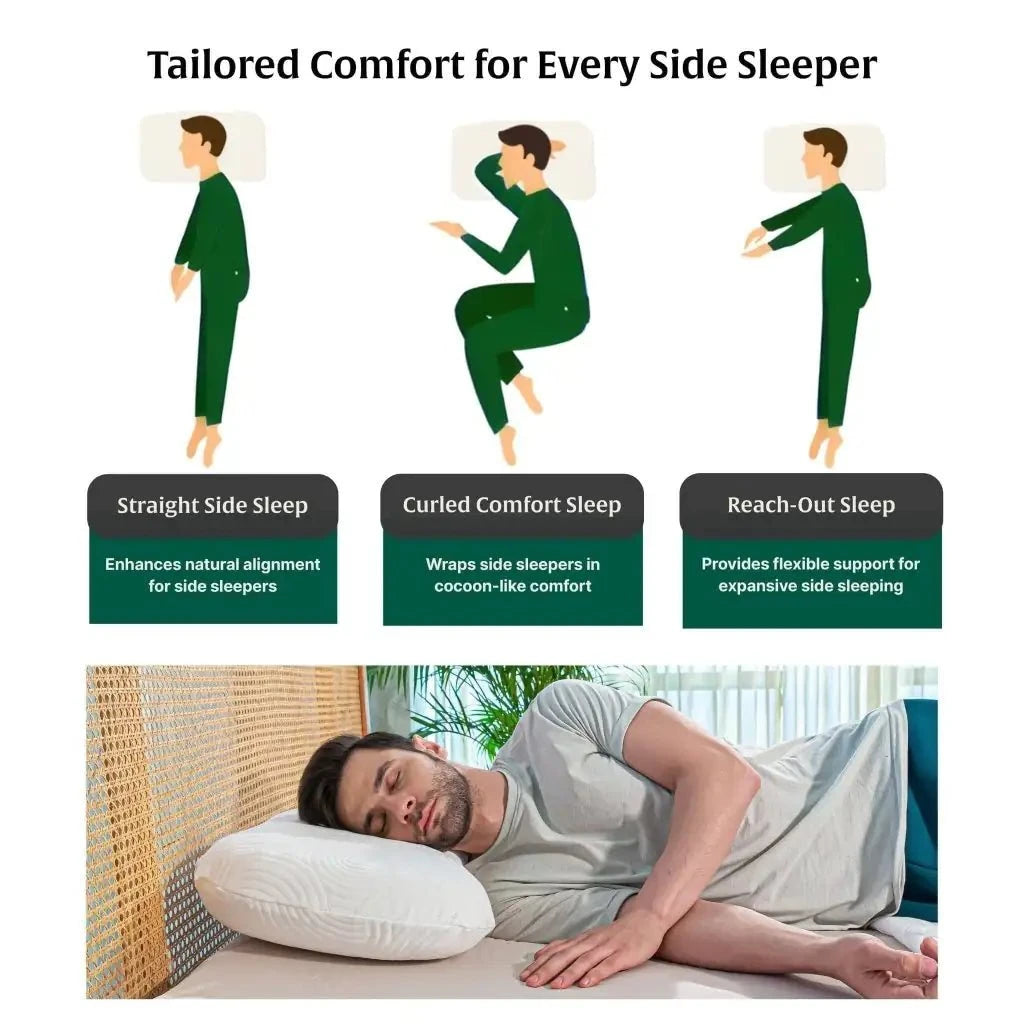 Eclipse Neck Comfort Pillow Contour Pillow The White Willow 