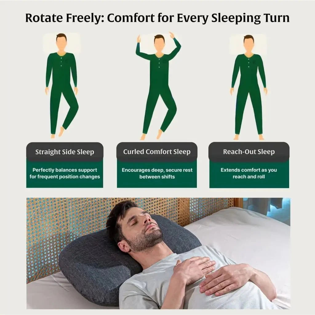 Eclipse Neck Comfort Pillow Contour Pillow The White Willow 