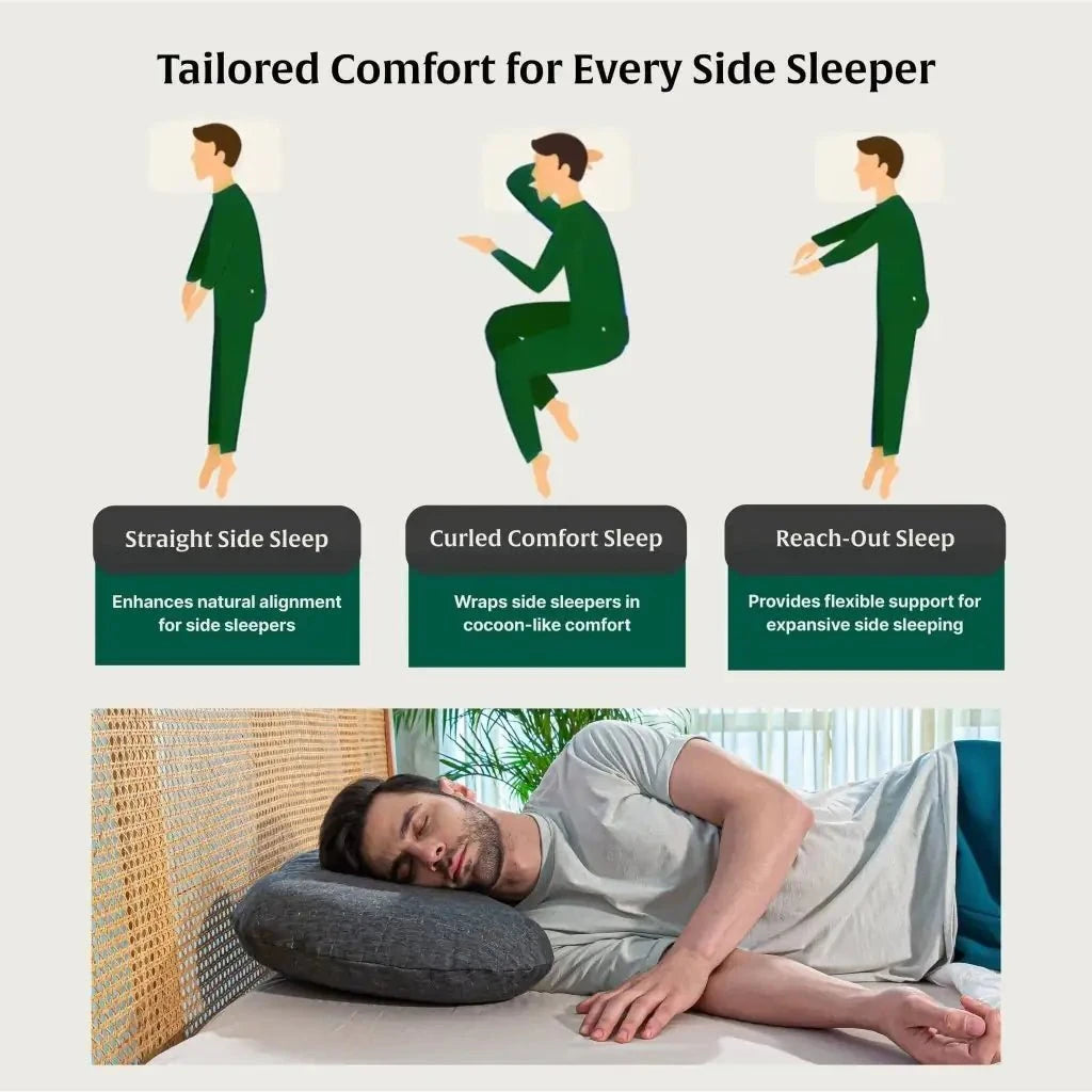 Eclipse Neck Comfort Pillow Contour Pillow The White Willow 
