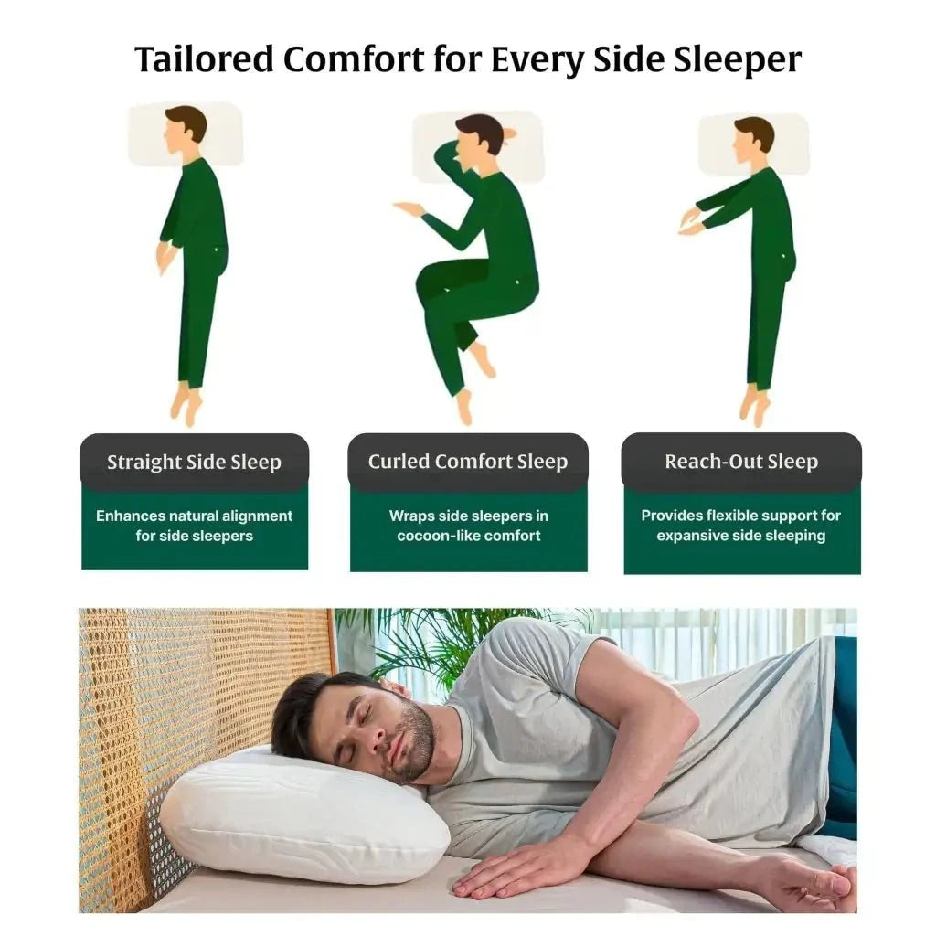 Eclipse Neck Comfort Pillow Contour Pillow The White Willow 