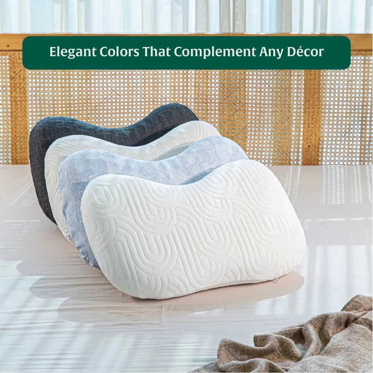 Eclipse Neck Comfort Pillow Cover Only Pillow Cover The White Willow 