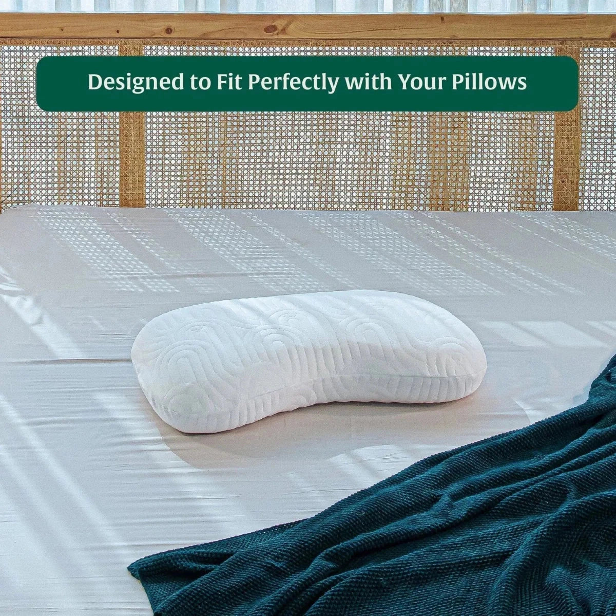 Eclipse Neck Comfort Pillow Cover Only Pillow Cover The White Willow 