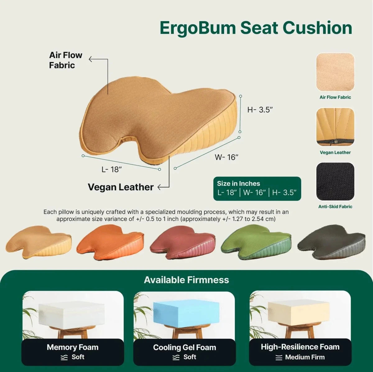 ErgoBum Seat Cushion Seat Cushion The White Willow 