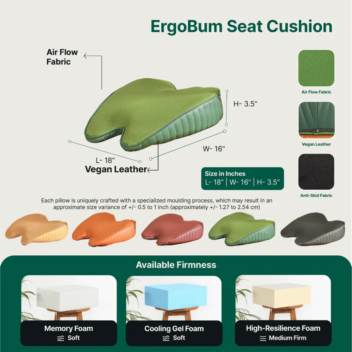 ErgoBum Seat Cushion Seat Cushion The White Willow 