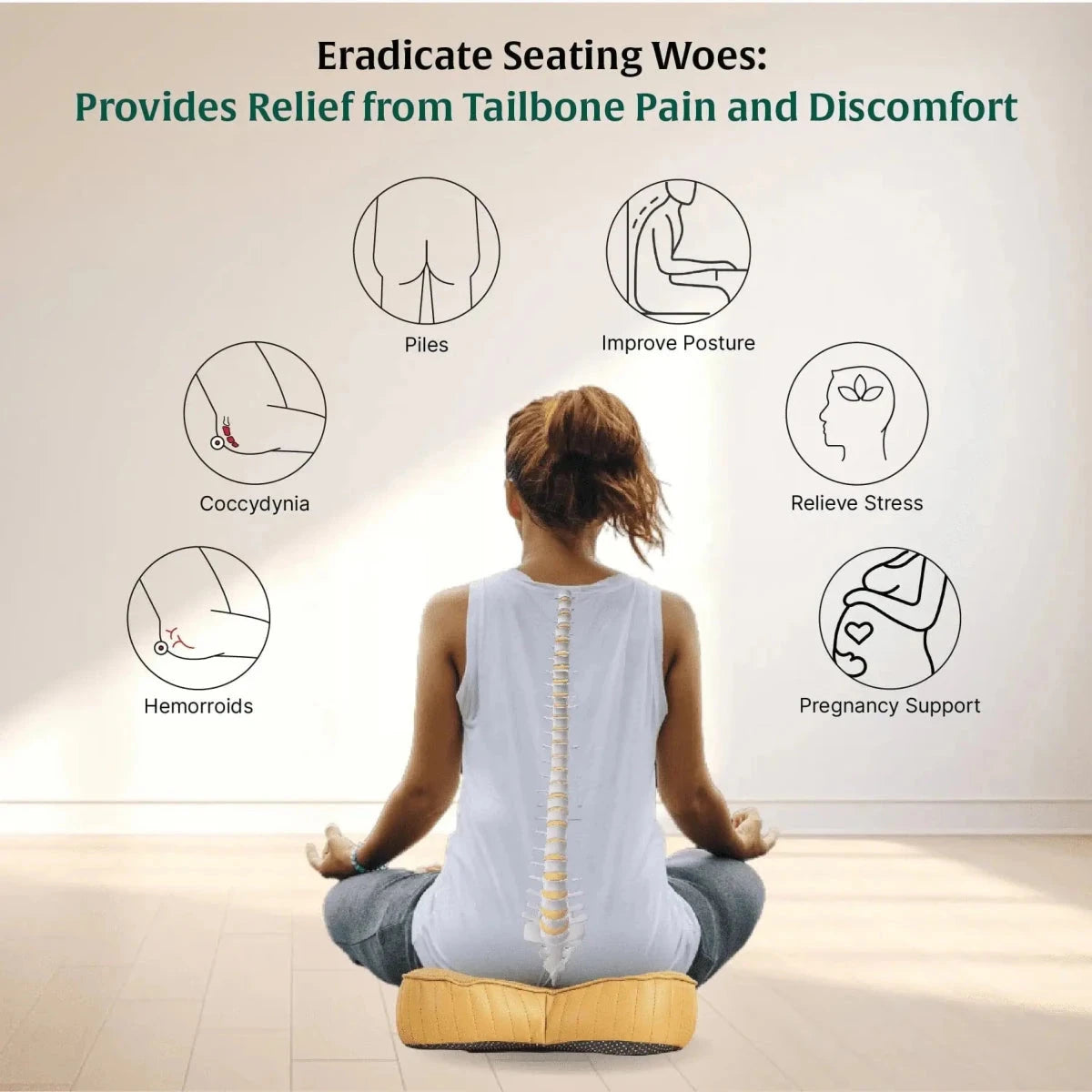 ErgoBum Seat Cushion Seat Cushion The White Willow 