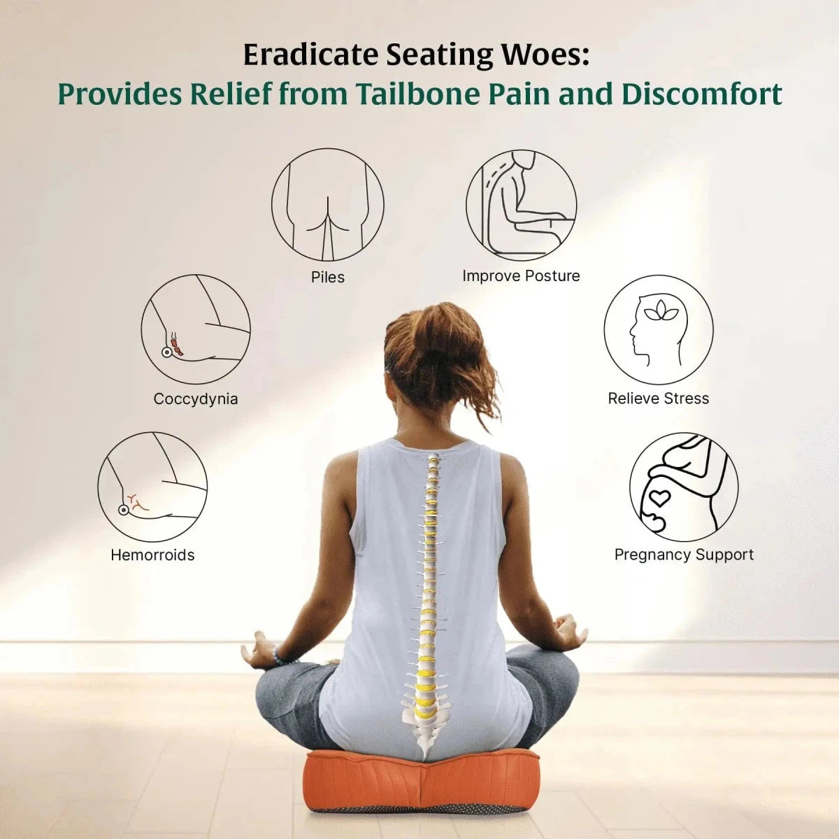 ErgoBum Seat Cushion Seat Cushion The White Willow 