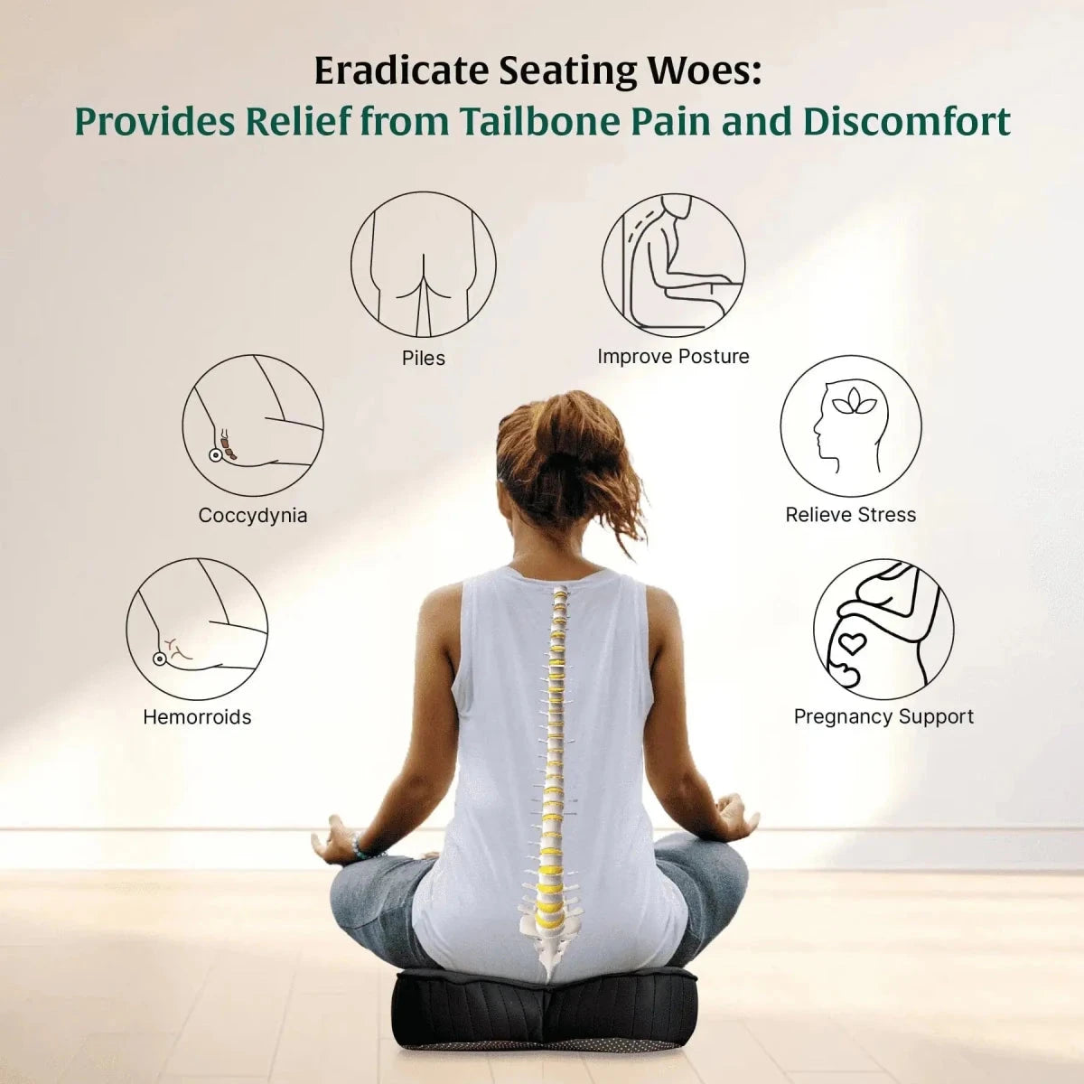 ErgoBum Seat Cushion Seat Cushion The White Willow 