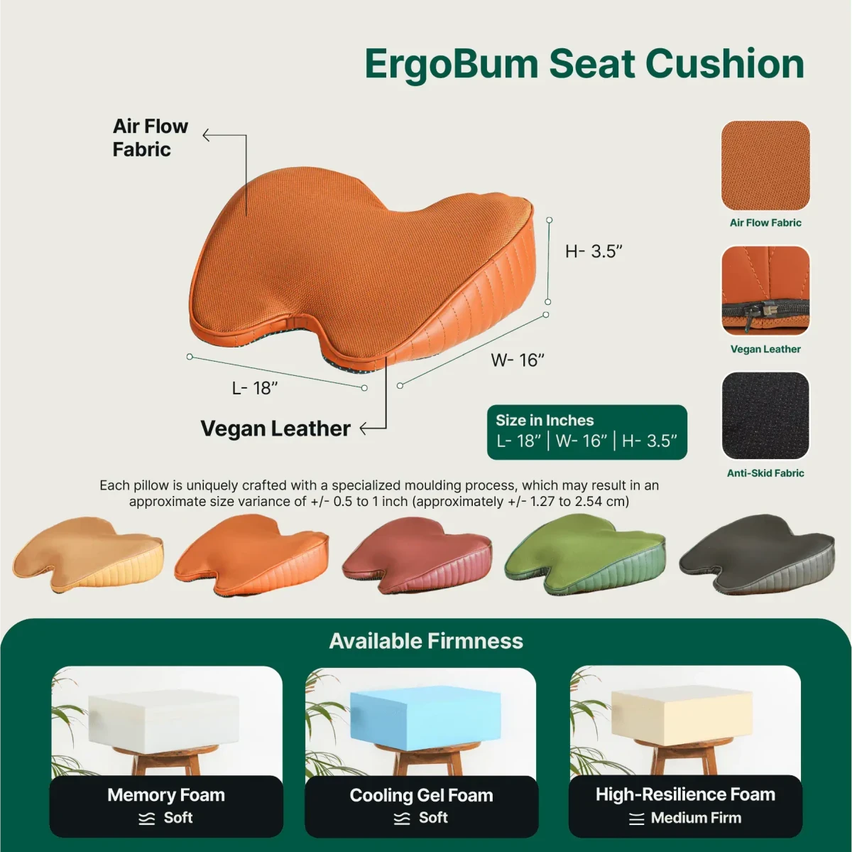 ErgoBum Seat Cushion Seat Cushion The White Willow 