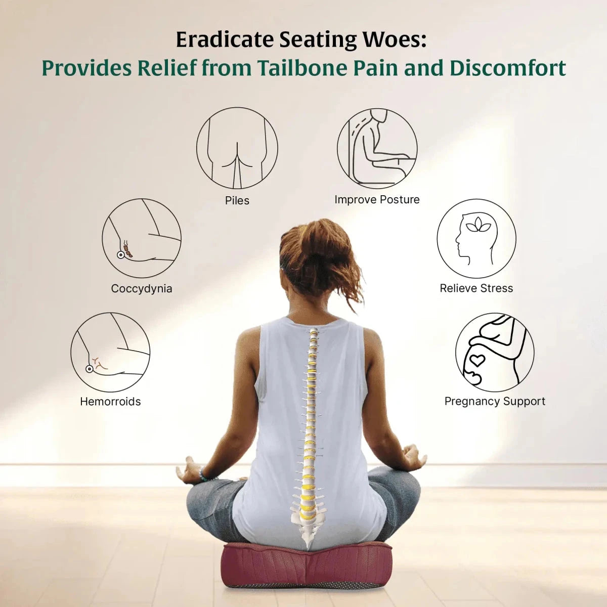 ErgoBum Seat Cushion Seat Cushion The White Willow 