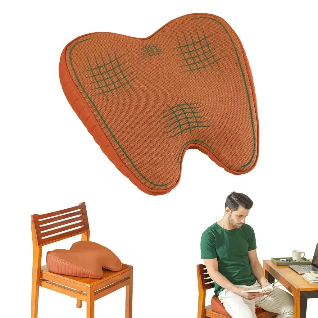 ErgoBum Seat Cushion Seat Cushion The White Willow Soft ~ Memory Foam ~ Below 60 kg Sandstone 