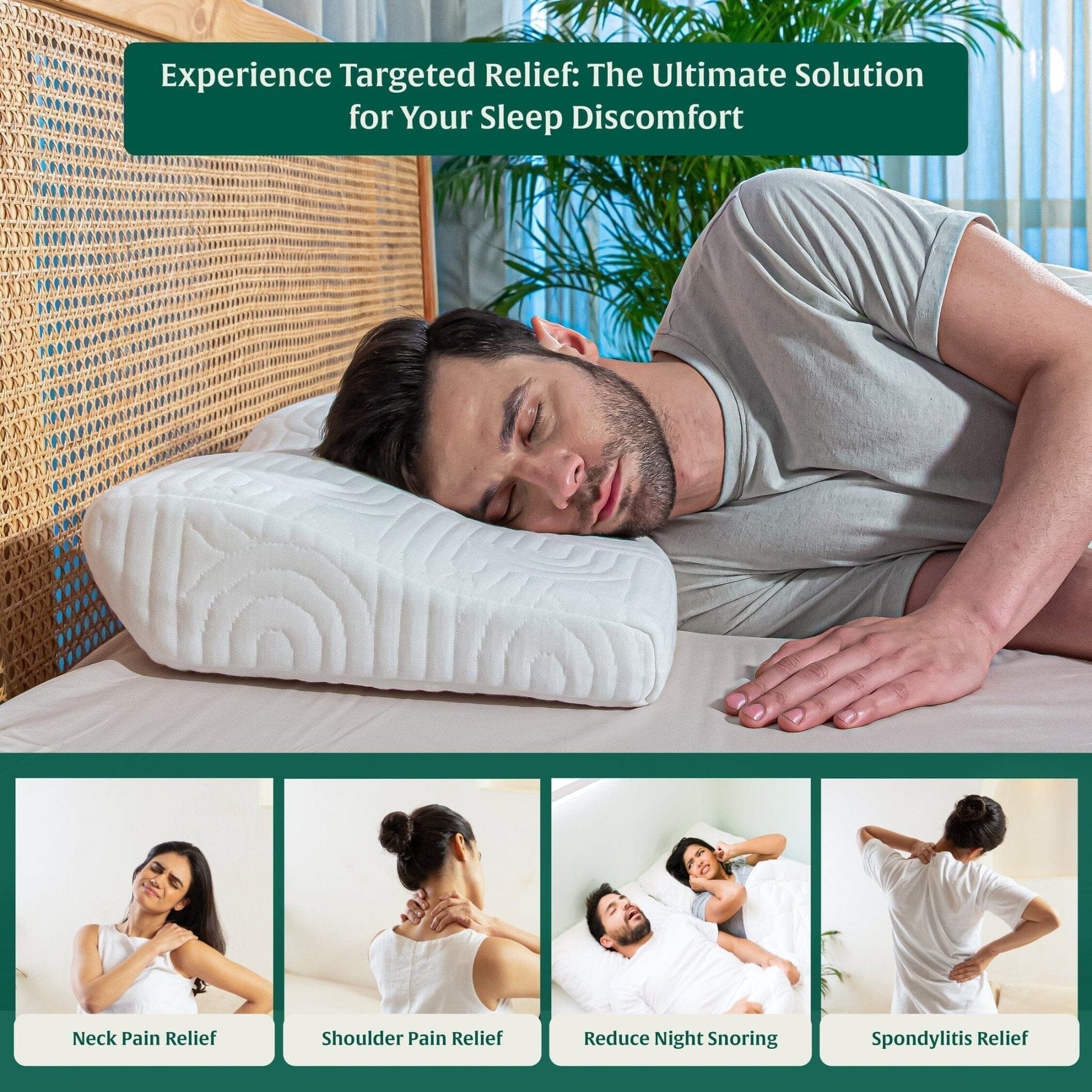 ErgoComfort Sleep Apnea Relief Pillow - Contour Pillow - The White Willow