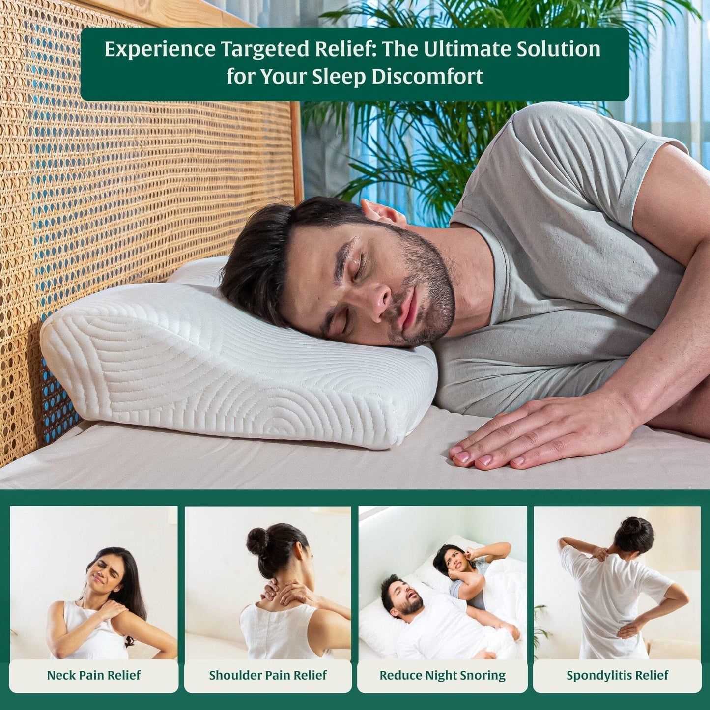 ErgoComfort Sleep Apnea Relief Pillow - Contour Pillow - The White Willow