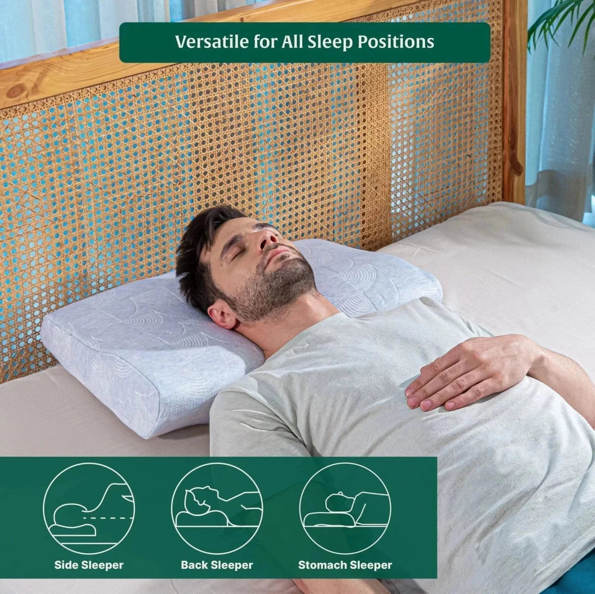 ErgoComfort Sleep Apnea Relief Pillow Contour Pillow The White Willow 