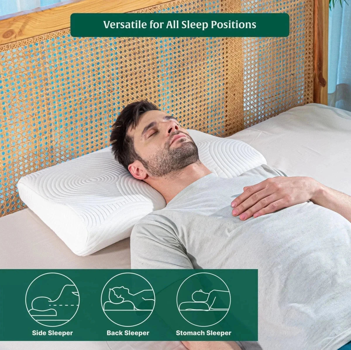ErgoComfort Sleep Apnea Relief Pillow Contour Pillow The White Willow 