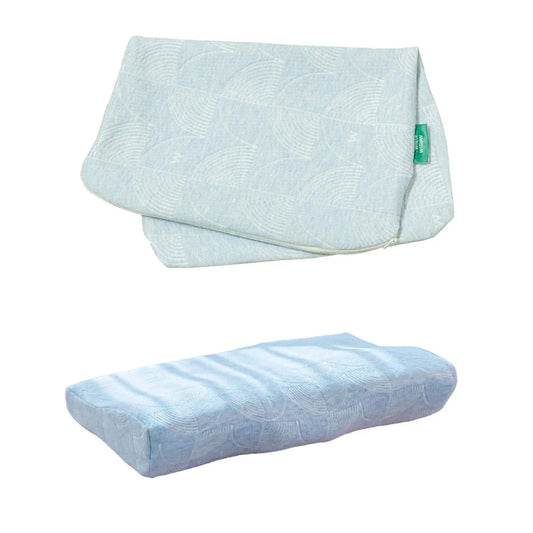 ErgoComfort Sleep Apnea Relief Pillow Cover Only Pillow Cover The White Willow Standard Size Misty Blue Hush 