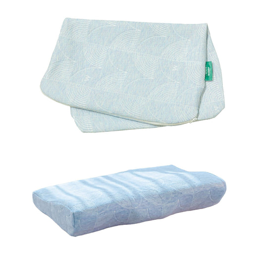 ErgoComfort Sleep Apnea Relief Pillow Cover Only Pillow Cover The White Willow Standard Size Misty Blue Hush 