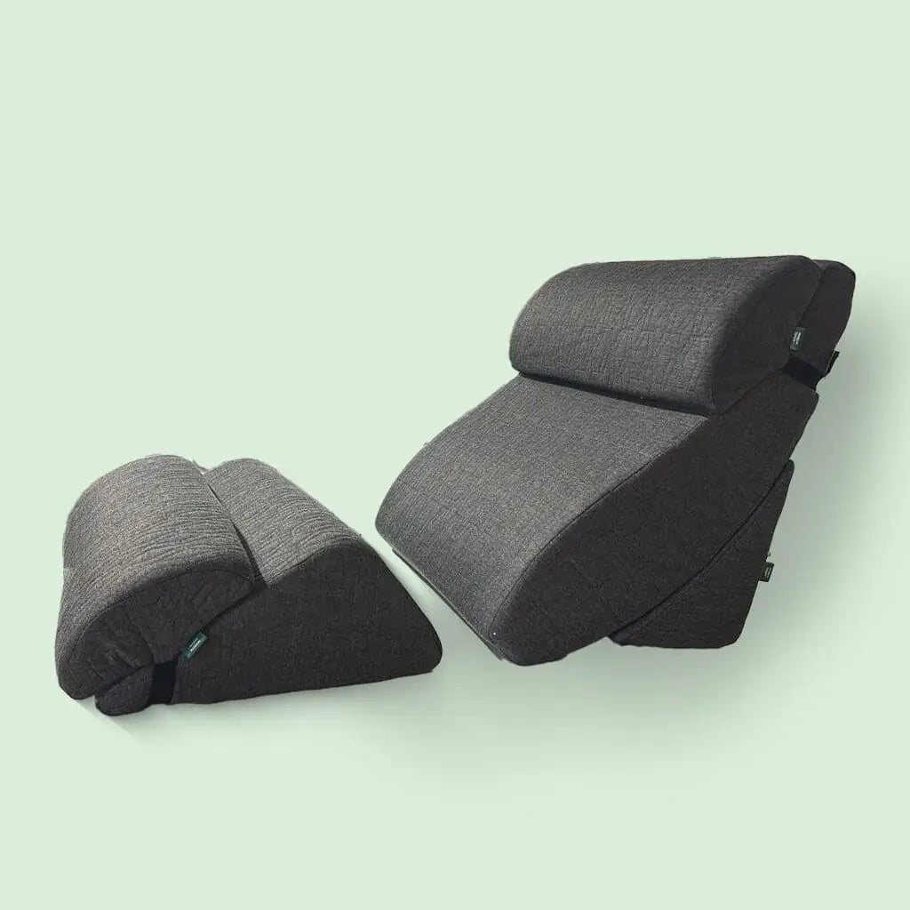 FlexiWedge Comfort Pillow Set - Grey - Bed Wedge - The White Willow