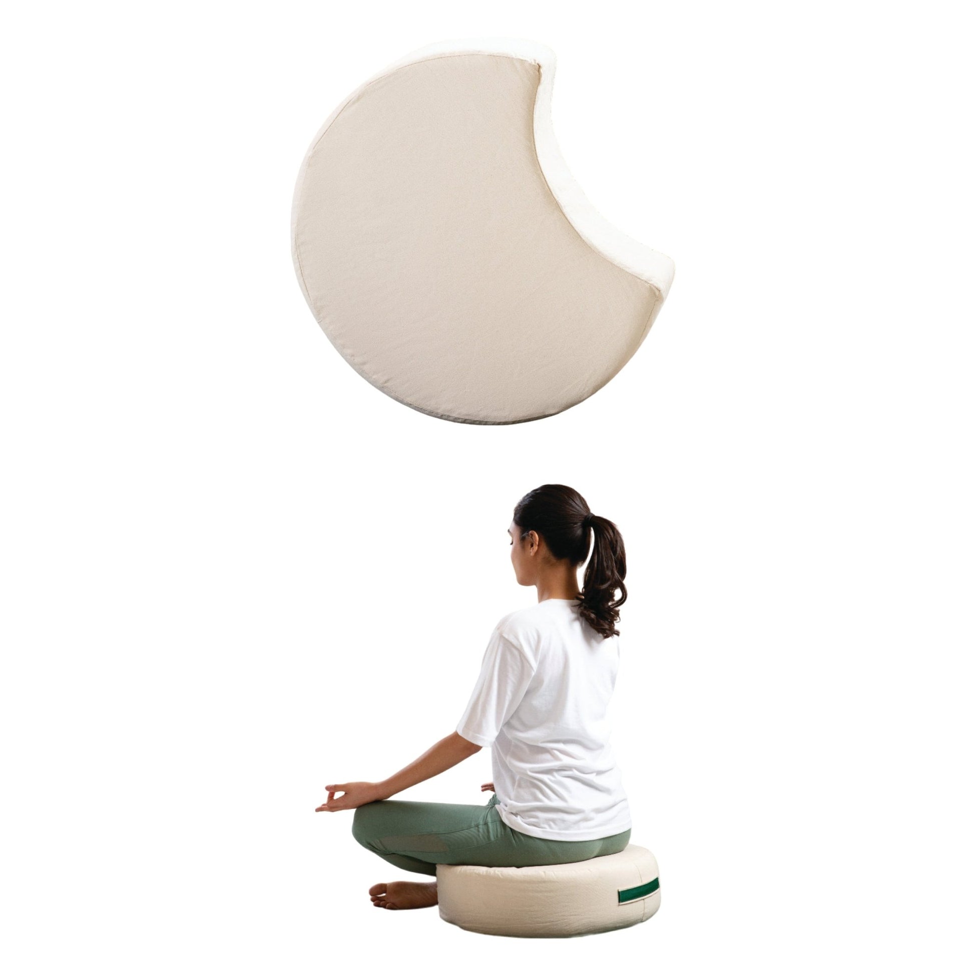 HarmonyFlow Yoga Crescent Seat Cushion - The White Willow