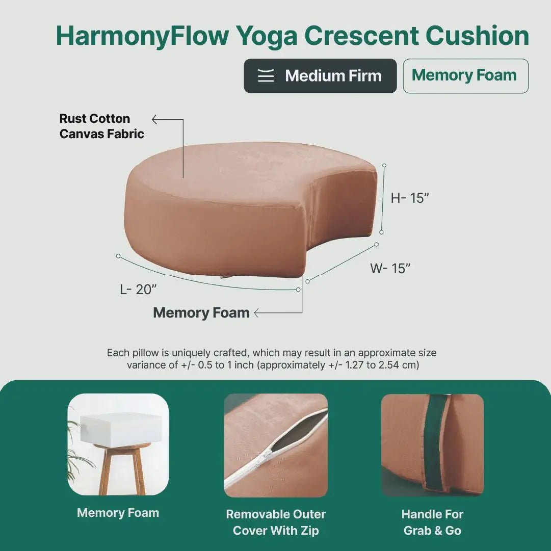 HarmonyFlow Yoga Crescent Seat Cushion - Yoga - The White Willow