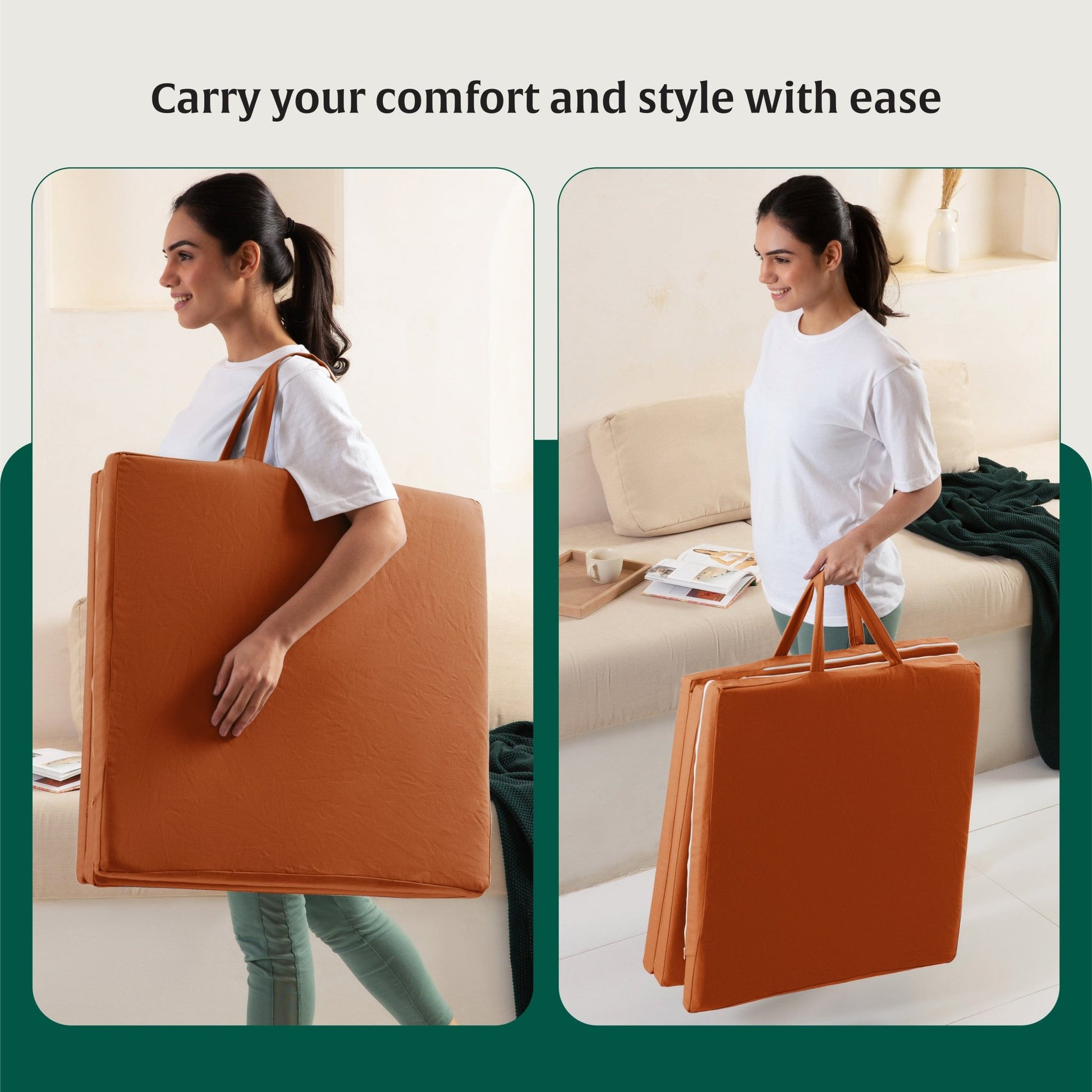 HarmonyFlow Yoga Foldable Mat - Regular Pillow - The White Willow