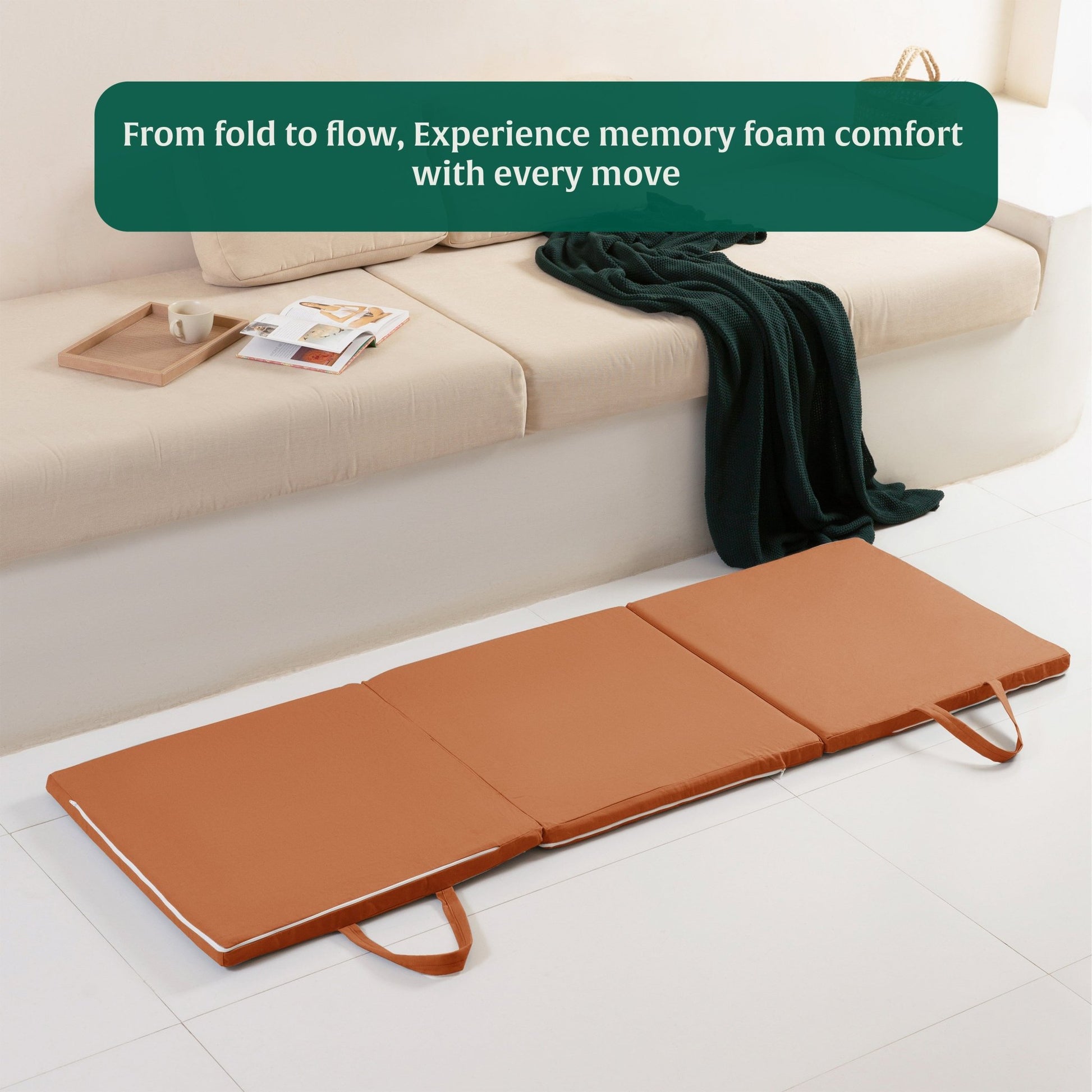 HarmonyFlow Yoga Foldable Mat - Regular Pillow - The White Willow