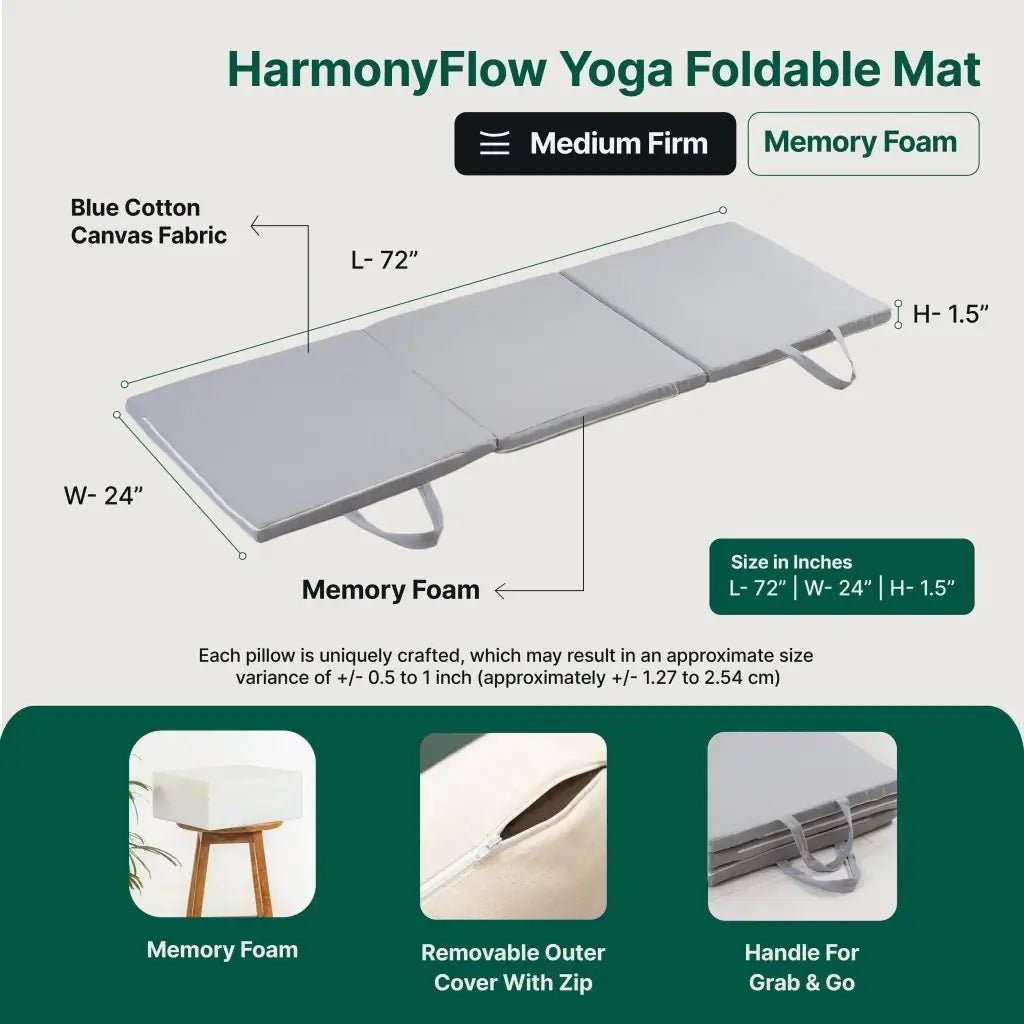 HarmonyFlow Yoga Foldable Mat - Yoga - The White Willow