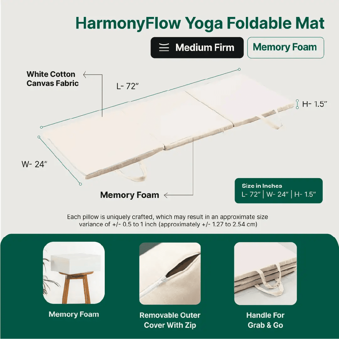 HarmonyFlow Yoga Foldable Mat - Yoga - The White Willow