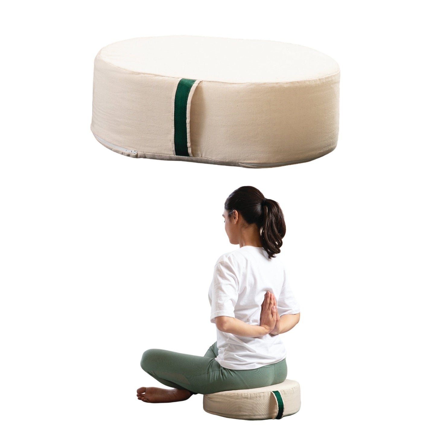 HarmonyFlow Yoga Oval Cushion - Regular Pillow - The White Willow